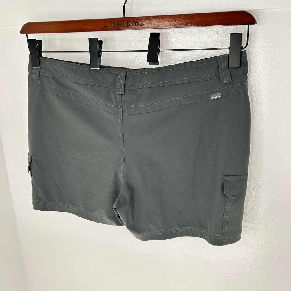 Eddie Bauer Grey Cargo Shorts Size 16 Stretch Hiking Gorpcore Outdoors 38x4.5 - Picture 7 of 10